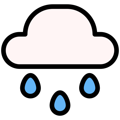 Rain Generic Outline Color icon