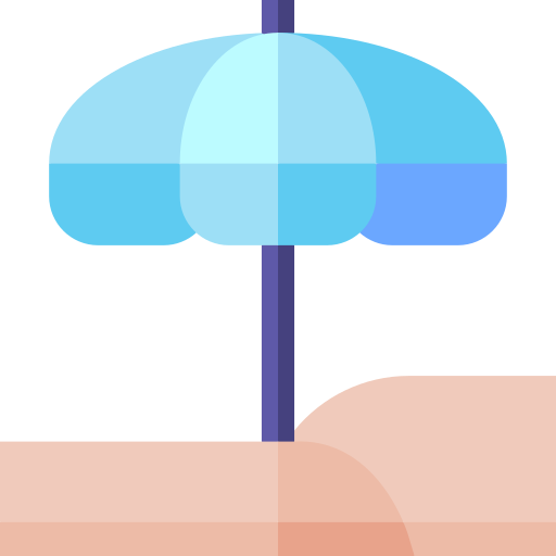 пляжный зонтик Basic Straight Flat иконка