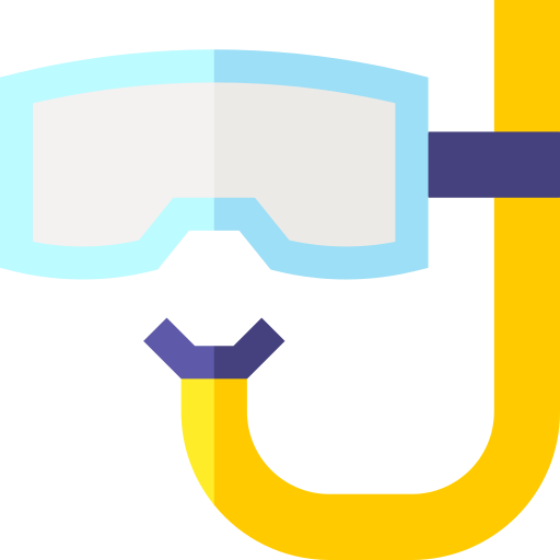 Diving mask Basic Straight Flat icon