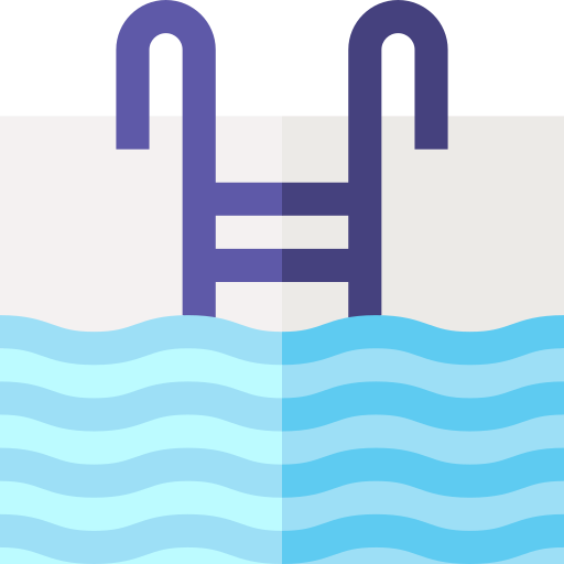 piscine Basic Straight Flat Icône