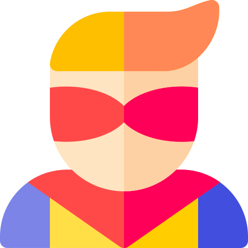 superheld Basic Rounded Flat icoon