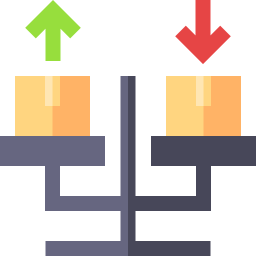 balance Basic Straight Flat icon