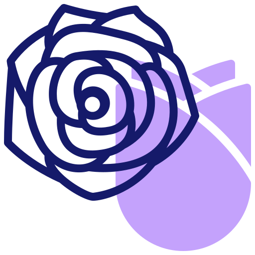 Роза Inipagistudio Lineal Color иконка