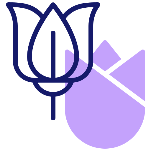 tulipán Inipagistudio Lineal Color icono