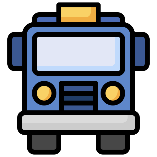 autobus szkolny Surang Lineal Color ikona