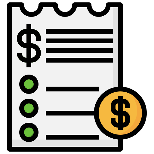 Invoice Surang Lineal Color icon