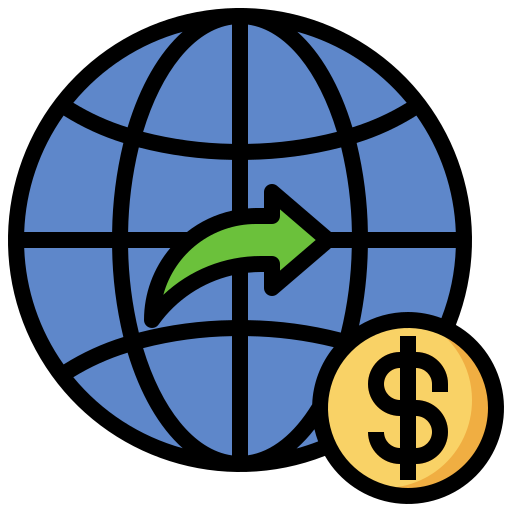 wereld financieel Surang Lineal Color icoon