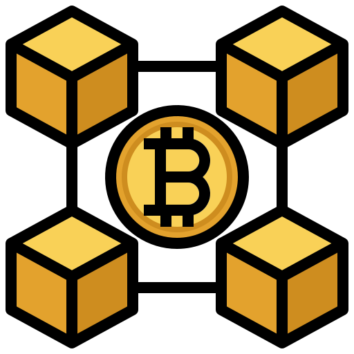 blockchain Surang Lineal Color ikona