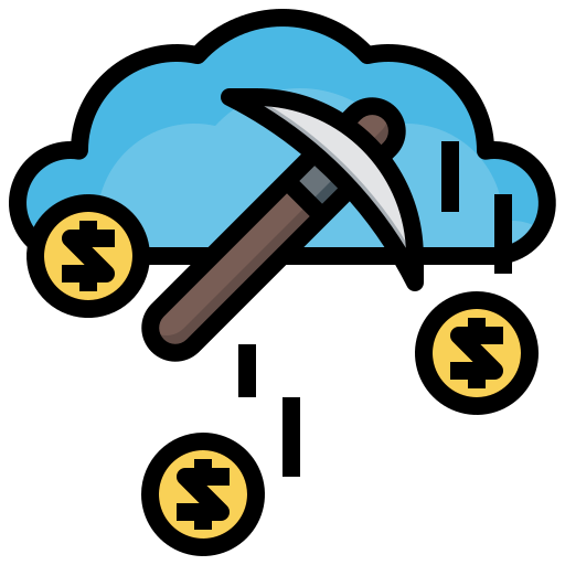 cloud mining Surang Lineal Color icon