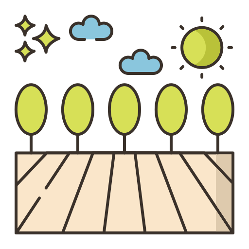 田畑 Flaticons Lineal Color icon