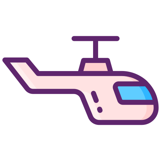 helikopter Flaticons Lineal Color icoon