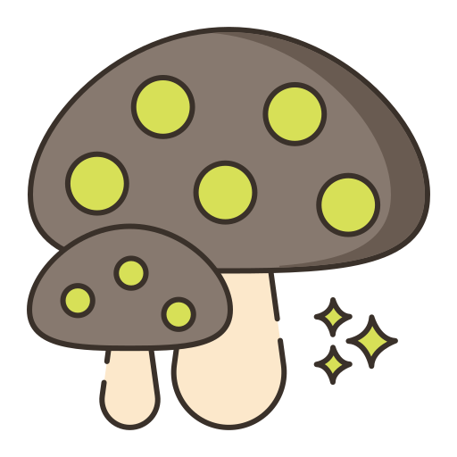 funghi Flaticons Lineal Color icona