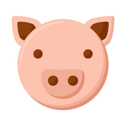 Свинья Flaticons Flat иконка