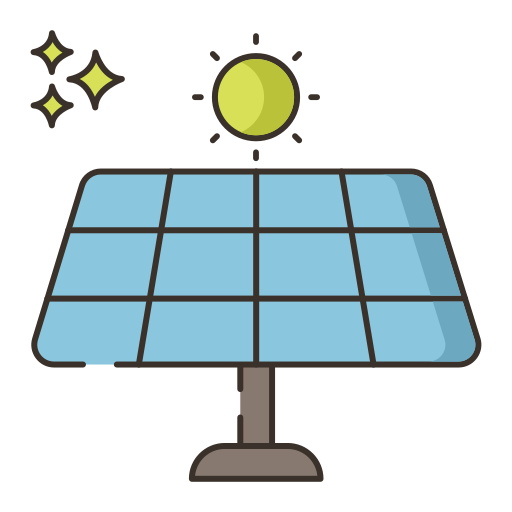 energia solare Flaticons Lineal Color icona