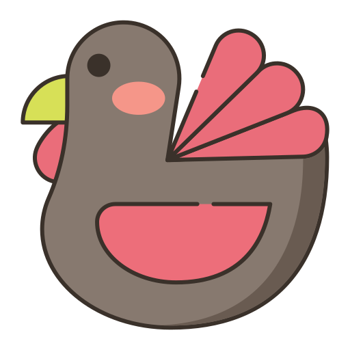 七面鳥 Flaticons Lineal Color icon