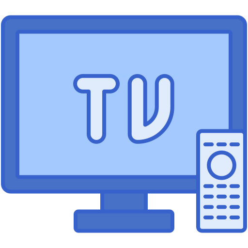 Tv monitor Flaticons Lineal Color icon