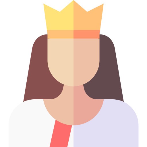 königin Basic Straight Flat icon
