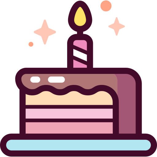 gâteau d'anniversaire Special Candy Lineal color Icône