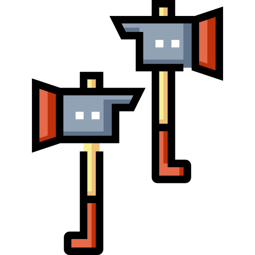 Axes Detailed Straight Lineal color icon