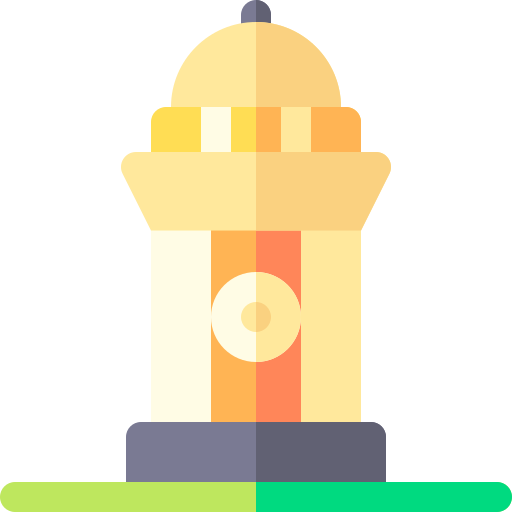 wieża zegarowa Basic Rounded Flat ikona
