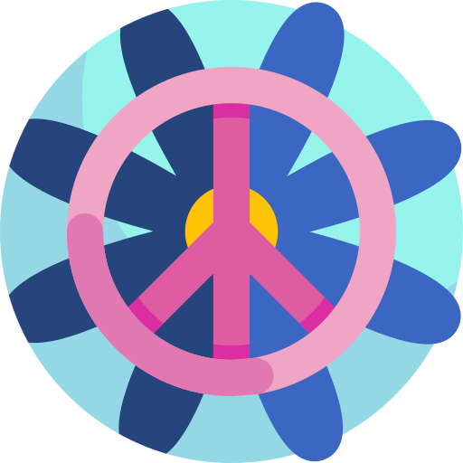 hippie Detailed Flat Circular Flat icono