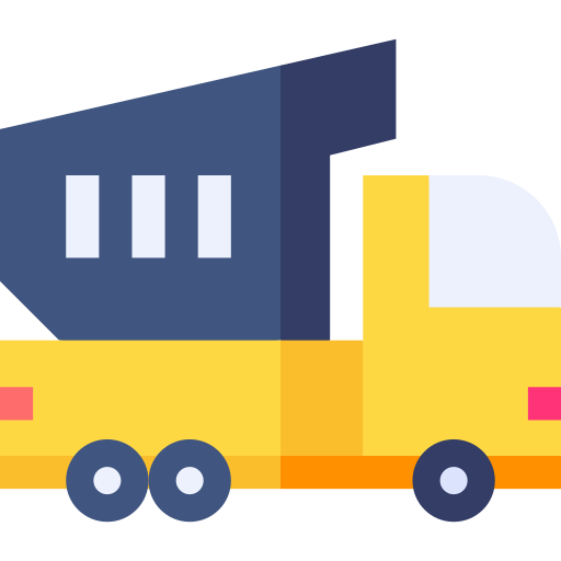 Dump truck Basic Straight Flat icon