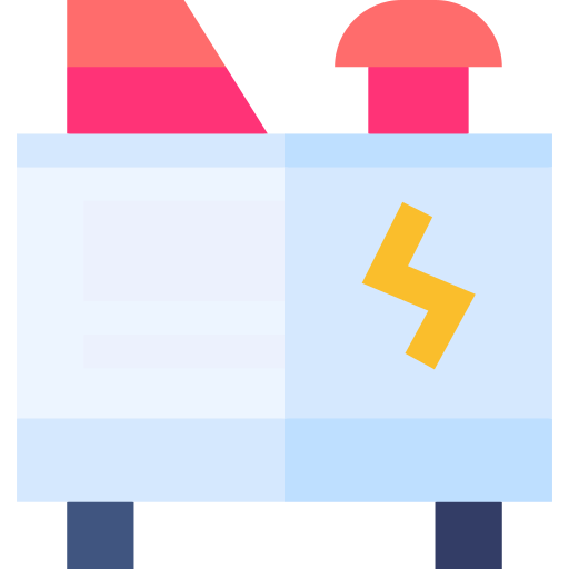 발전기 Basic Straight Flat icon