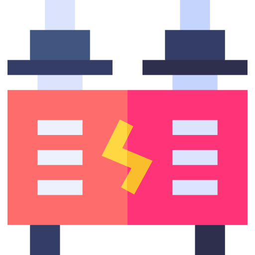 Power transformer Basic Straight Flat icon