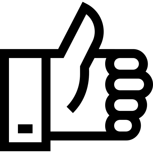 polegar para cima Basic Straight Lineal Ícone