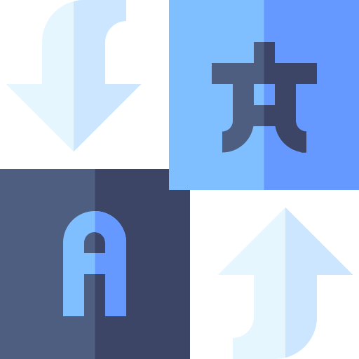 언어 Basic Straight Flat icon