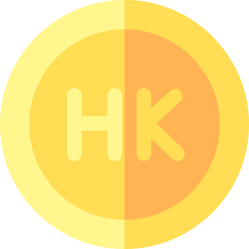 hong kong dollar Basic Rounded Flat icoon