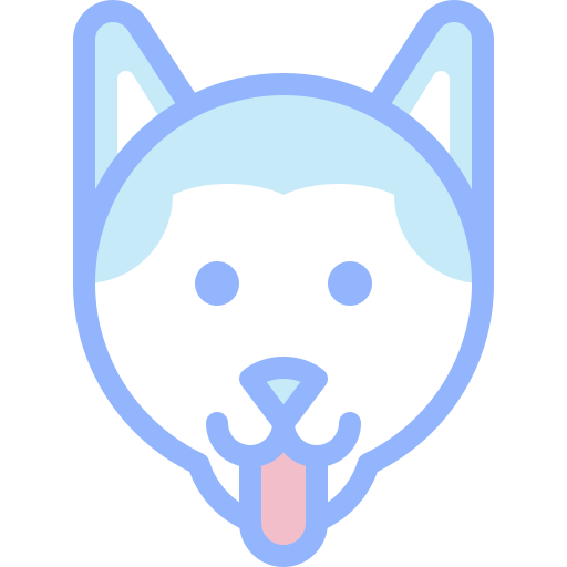 犬 Detailed color Lineal color icon
