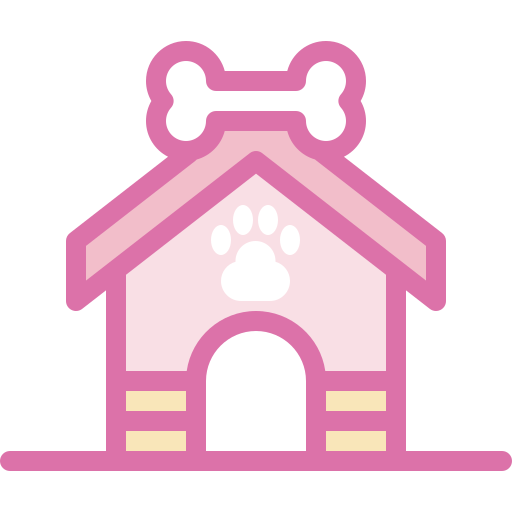 Dog house Detailed color Lineal color icon