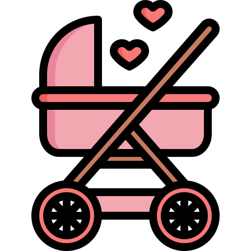 Детская коляска Generic Outline Color иконка