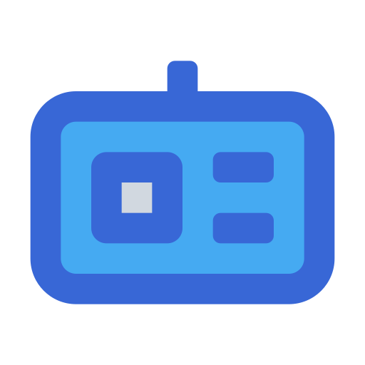 Id card Generic Blue icon