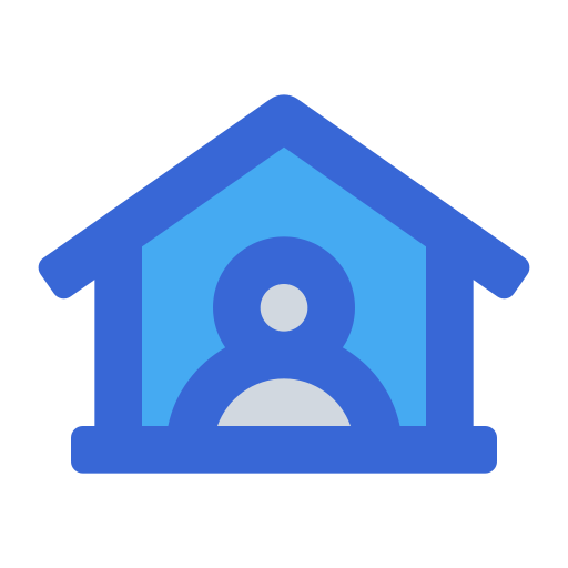 Stay at home Generic Blue icon
