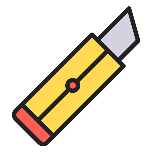nóż użytkowy Generic Outline Color ikona