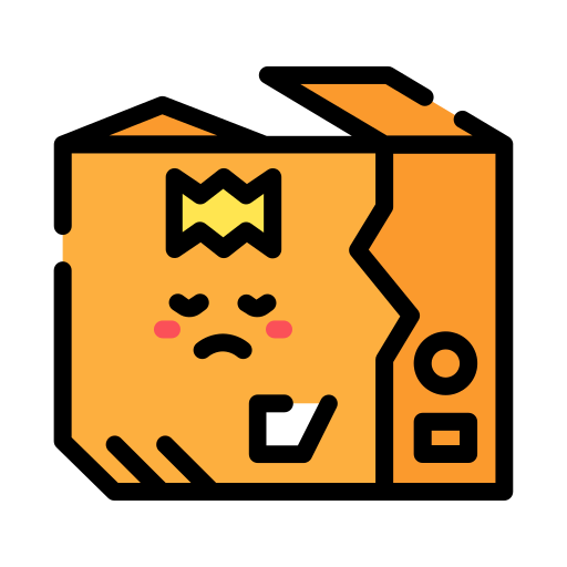 Damaged package Generic Outline Color icon