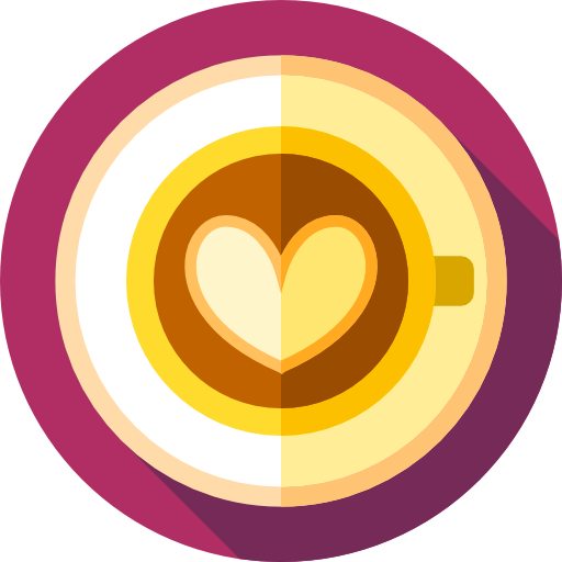 café Flat Circular Flat icono