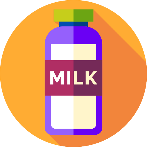 bottiglia di latte Flat Circular Flat icona