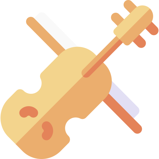 viool Basic Rounded Flat icoon