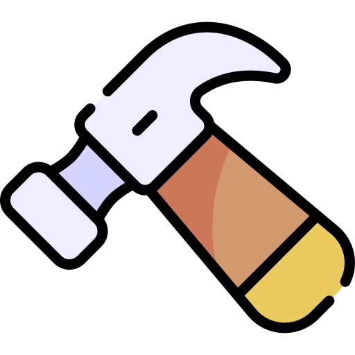 hammer Kawaii Lineal color icon