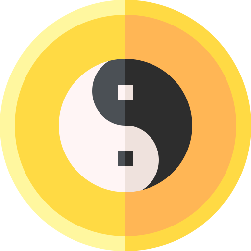 yin yang Basic Straight Flat Icône