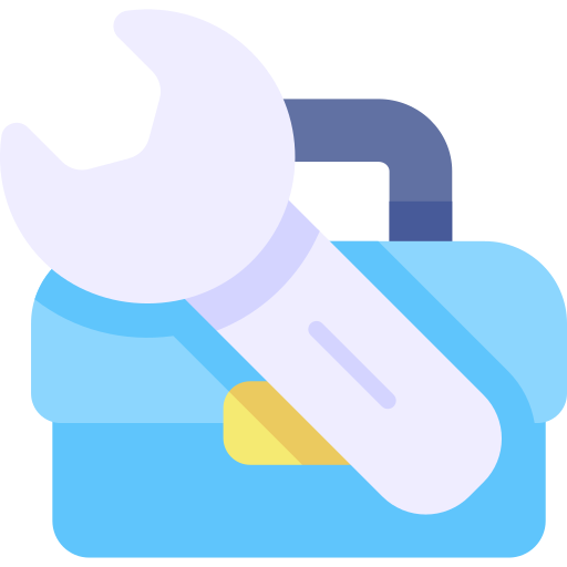 caja de herramientas Kawaii Flat icono