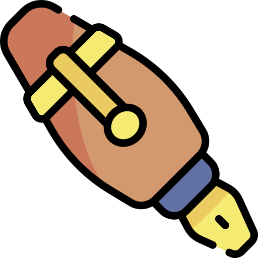 pluma de tinta Kawaii Lineal color icono