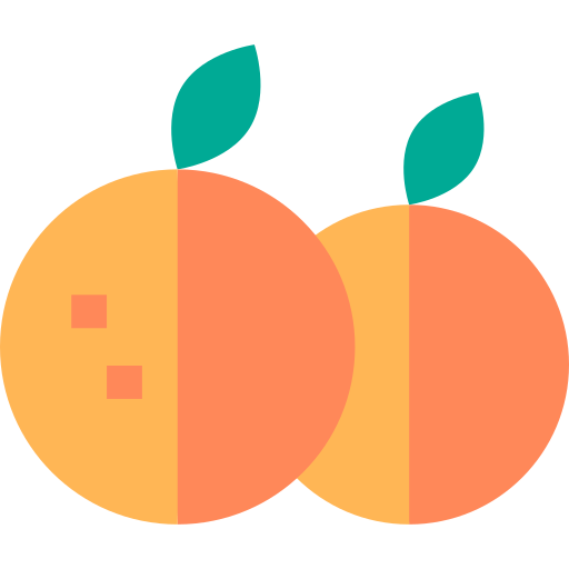 laranjas Basic Straight Flat Ícone