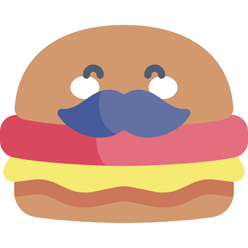 hamburger Kawaii Flat icoon