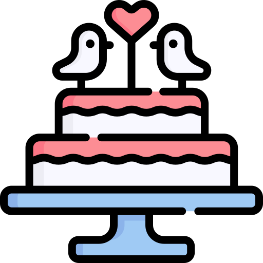 torta nuziale Special Lineal color icona