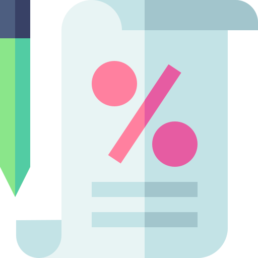 Taxation Basic Straight Flat icon