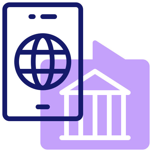 les services bancaires mobiles Inipagistudio Lineal Color Icône